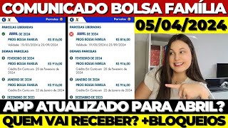 🚨ACABA DE SAIR NOVA ATUALIZAÇÃO no APLICATIVO BOLSA FAMÍLIA QUEM VAI RECEBER em ABRIL [upl. by Leina445]