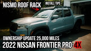 2022 Nissan Frontier PRO4X NISMO ROOF RACK install tips  TRUCK UPDATE [upl. by Hama125]