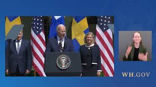 President Biden Participates in a Trilateral Press Conference [upl. by Kcirtapnhoj]