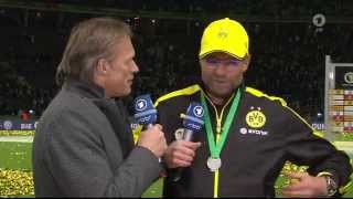 DFB POKALFINALE 2015 Jürgen Klopp letztes Interview für Borussia Dortmund [upl. by Fernald]