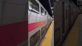 Montclair State University Bound NJT Bombardier Bilevel train leaving New York Penn [upl. by Elimaj]