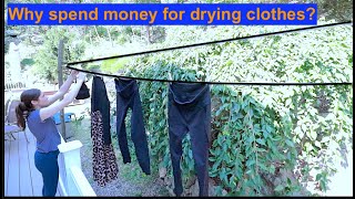 Making a clothesline  Reduce that Electric Bill 💸 [upl. by Weihs719]