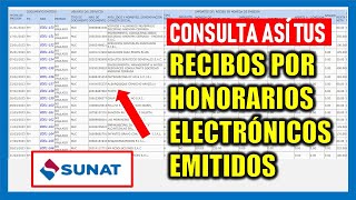 CÓMO VER MIS RECIBOS POR HONORARIOS ELECTRÓNICOS EMITIDOS 2023  SUNAT [upl. by Smeaj]