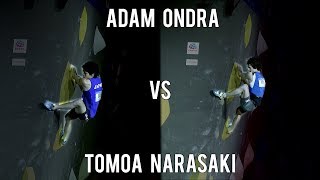 Adam Ondra vs Tomoa Narasaki  IFSC Meiringen 2019 Bouldering [upl. by Armalla]