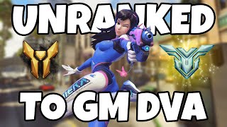 Educational Unranked to GM DVA 85 WINRATE Pt 1  Overwatch 2 [upl. by Yarased]