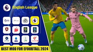 eFootball 2024 The Ultimate Patch  New Mod to Unlock All Teams Kits and get a New Scoreboard [upl. by Katherin]