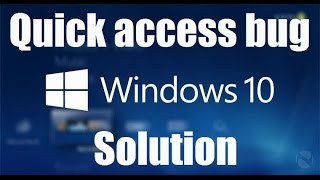 💻 SOLUTION Windows 10 💻  Quick access bug  docfile has been corrupted SOLVED [upl. by Yxor]