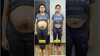 18 kgs Post Delivery Belly Fat loss at HOME Online Plan [upl. by Yesac954]