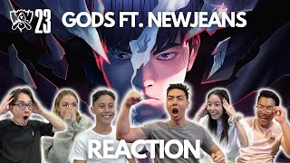 LETS GOOO  GODS ft NewJeans REACTION [upl. by Iniretake]