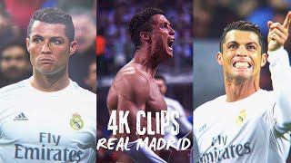 Ronaldo 4k Clips Real Madrid  Goals amp Skills Very Rare [upl. by Kemble]