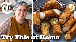 Make Perfect Cannoli With Claire Saffitz  Try This at Home  NYT Cooking [upl. by Reisman589]