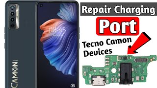 Tecno Camon Devices Charging Port Replacement  Repair Tecno Camon Devices Charging Jack [upl. by Obla]