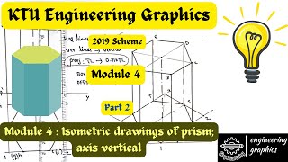 KTU Engineering Graphics Module 4 Part 2 Isometric drawings of Prism [upl. by Eikcid]