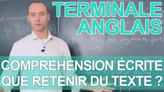 Compréhension écrite  que retenir du texte   ANGLAIS  Terminale  Les Bons Profs [upl. by Asyle51]