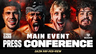 KSI VS TOMMY FURY amp LOGAN PAUL VS DILLON DANIS  THE PRIME CARD PRESS CONFERENCE LIVESTREAM [upl. by Absalom183]