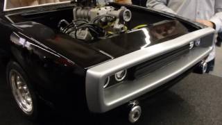 RC Dodge Charger 14 with real V8 engine  Intermodellbau 2017 [upl. by Oiramel]