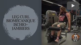 BIOMÉCANIQUE ISCHIOJAMBIERS  PLACEMENT SUR LE LEG CURL [upl. by Faustina618]