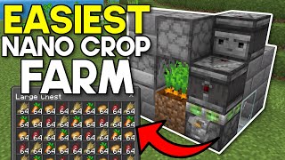 Easiest Nano Crop Farm Minecraft Bedrock 121 [upl. by Bethel]