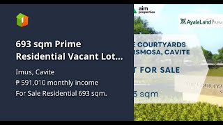 693 sqm Prime Residential Vacant Lot in The Courtyards Vermosa For Sale in Imus Cavite [upl. by Arrais]