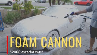 Foam Cannon Car Wash with Meguiars Gold Class Car Wash  Honda S2000  4k [upl. by Yarak]