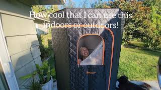 Binecer Portable Sauna Review Easy Setup Indoor or Outdoor [upl. by Nilorac664]