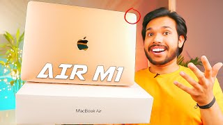 I Bought Apple Macbook Air M1 Gold  UNBOXING [upl. by Lehcem]