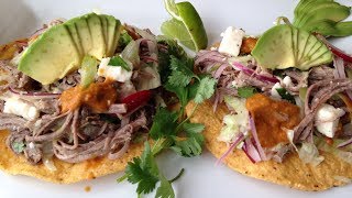 Tostadas De Salpicon De Res Deliciosa Receta [upl. by Leiahtan]