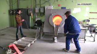 Electric melting crucible furnace ETFBU350 start up testing [upl. by Bonnibelle]