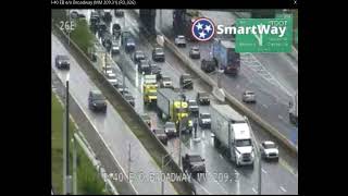 Nashville Crash on I40 east bound near Broadway [upl. by Ielerol183]