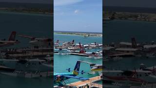 seaplanes landing takeoff maldives travel teluguvlogs internationaltrip [upl. by Hsetim]