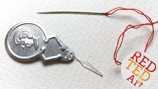 How to use a needle threader Craft Basics [upl. by Four]