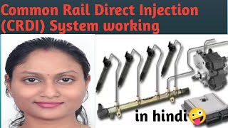 CRDI system in Hindi  Common rail direct injection system working  Common rail injection system [upl. by Folberth796]