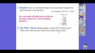 Multiply Decimals  Lesson 17 Go Math [upl. by Nerra]