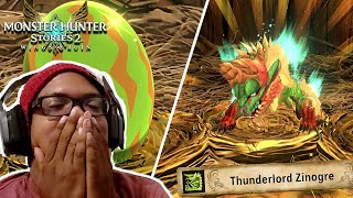 Monster Hunter Stories 2  High Rank Eggs And THUNDERLORD ZINOGRE Egg Acquired [upl. by Ecyoj383]