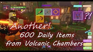 Another 600 Daily Reward Items from Volcanic Chambers Bonus Event Dungeon Quest  Roblox [upl. by Weingartner]