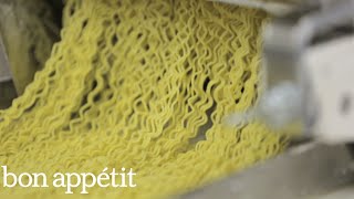 How Ramen Noodles Are Made Inside a Ramen Factory  Bon Appétit [upl. by Ayaj613]