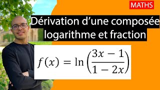 EXMD  Dérivation dune composée logarithme et fraction [upl. by Devonna]