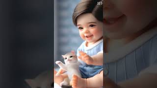 Babys playing ai cute baby ytshorts youtubeshorts trending [upl. by Allimrac544]