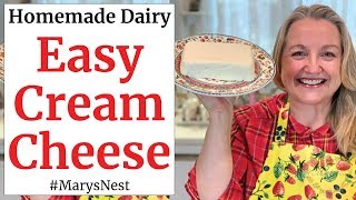 How to Make Cream Cheese  One Ingredient Homemade Cream Cheese Recipe [upl. by Rebmetpes]