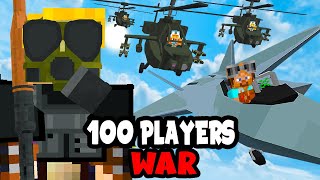 100 Players Simulate WAR in Minecraft [upl. by Anidnamra]