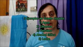 5 Ejemplos en Estado Sólido Líquido Gaseoso y Plasmático  Química Inorgánica  Jonathan Alejandro [upl. by Krys]