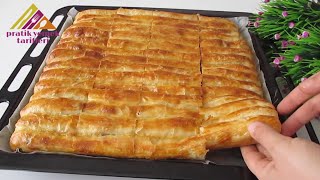 Nasıl Yapıldığına İNANAMAYACAKSINIZ❗EVDE UN SU TUZ Varsa HERKES Yapabilir🤚Kolay ve Lezzetli Börek😋 [upl. by Eignav]