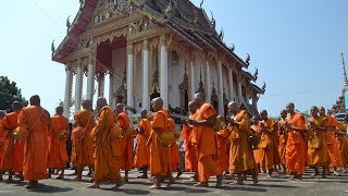 Buddhist Temple Events and Celebrations in Thailand Buriram Isaan [upl. by Yelrahs]