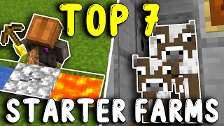 BEST STARTER FARMS For Minecraft Bedrock 121 [upl. by Lavinia]