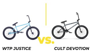 WETHEPEOPLE JUSTICE VS CULT DEVOTION BMX Bike Comparison [upl. by Alduino]