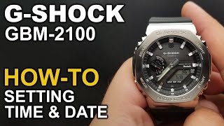 Gshock GBM2100  Setting time and date  module 5729 [upl. by Volkan56]