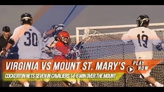 Virginia vs Mount St Marys  2014 Laxcom College Highlights [upl. by Alleyn]