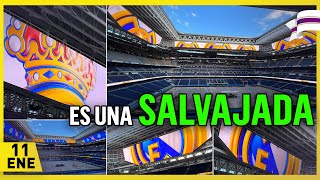 🚨 ENCENDIDO HISTÓRICO del VIDEOMARCADOR ⚠️OBRAS del SANTIAGO BERNABÉU 11 Enero 2024 [upl. by Milburn]