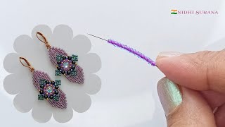 Lavender Love Diy Beaded EarringsStep by Step Jewelry making Tutorial [upl. by Ereveniug]