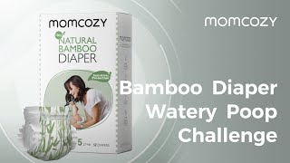 Momcozy Bamboo Diaper vs Other Brands Watery Poop Challenge [upl. by Waxman]